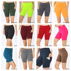 Tummy Control Biker Short  | Cell Phone Pocket