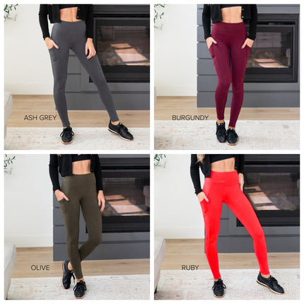 Zenana Brand Everyday Pocket Legging ( OP-1877 )