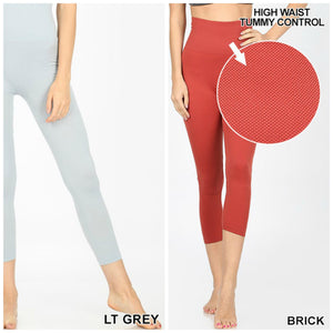 Tummy Control Capri Leggings ( NP-5657 )