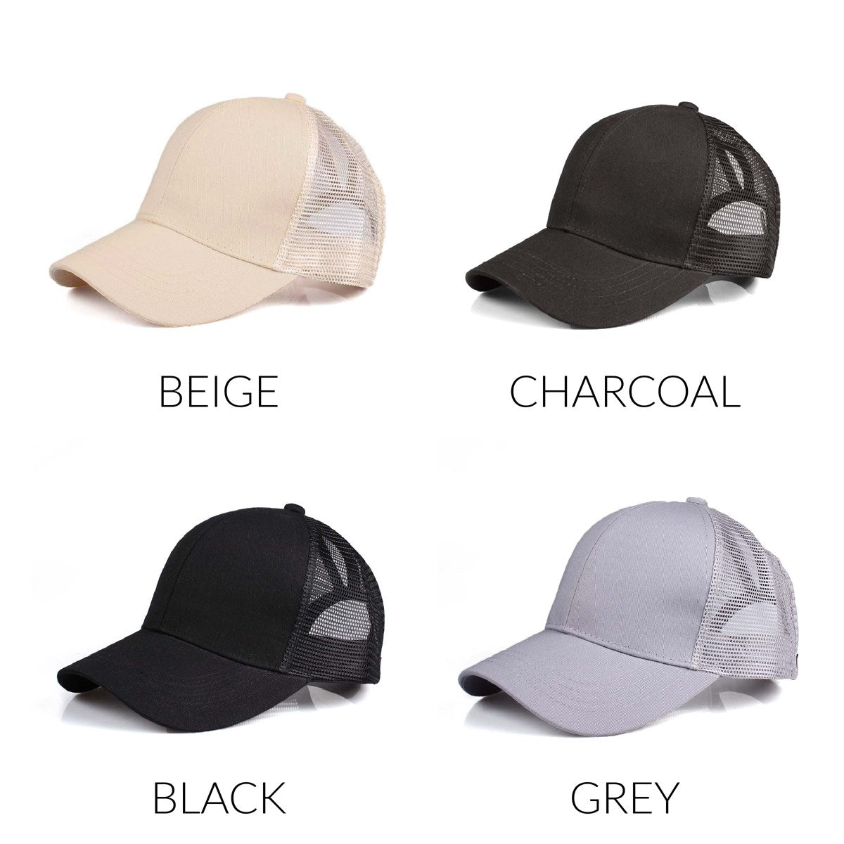 CC Solid Mesh Pony Cap ( BT-4 )