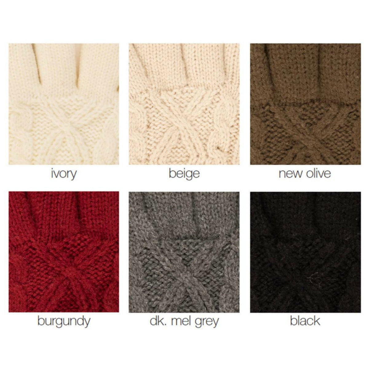 CC Cable Knit Fleece Lined Gloves ( G-707 )