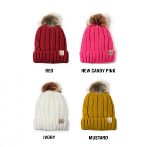 CC Kids Trending Pom Beanie | Fur Lined ( KIDS-820 )