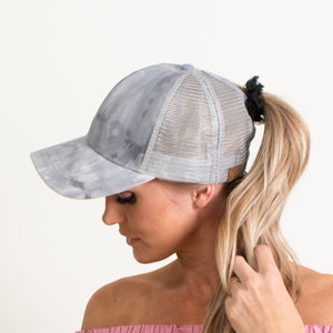 CC Watercolor Messy Bun Trucker Cap ( BT-5 )