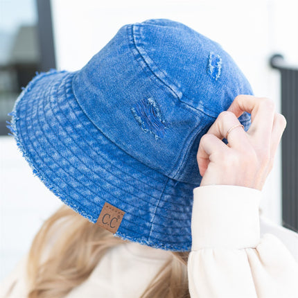 CC Stone Washed Denim Bucket ( BK-3920 )