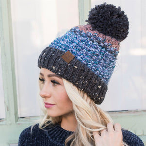 CC Yarn Pom Detailed Beanie ( HAT-2214 )