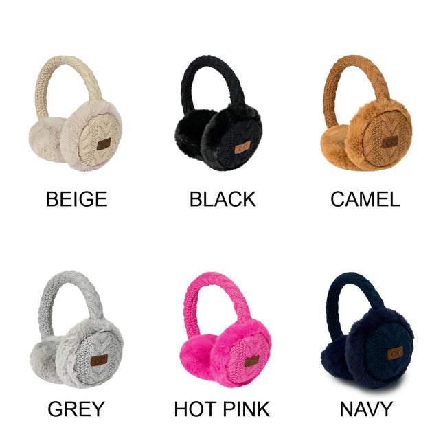 CC Cable Knit Earmuffs ( EM-3661 )