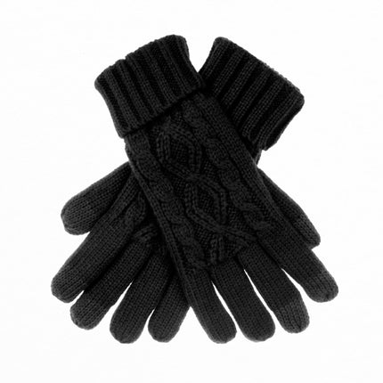 CC Cable Knit Fleece Lined Gloves ( G-707 )