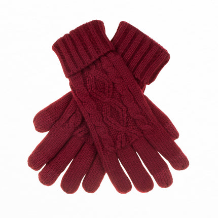 CC Cable Knit Fleece Lined Gloves ( G-707 )