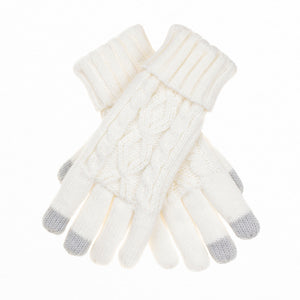 CC Cable Knit Fleece Lined Gloves ( G-707 )