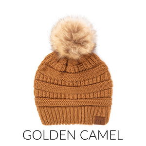 CC Trending Beanie w/ Tan Pom ( HAT-43 )