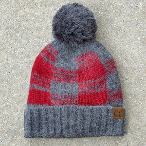 CC Buffalo Plaid Beanie ( HAT-55 )