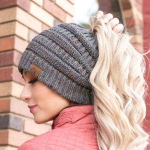 CC Cozy Confetti Bun Beanie ( MB-33 )