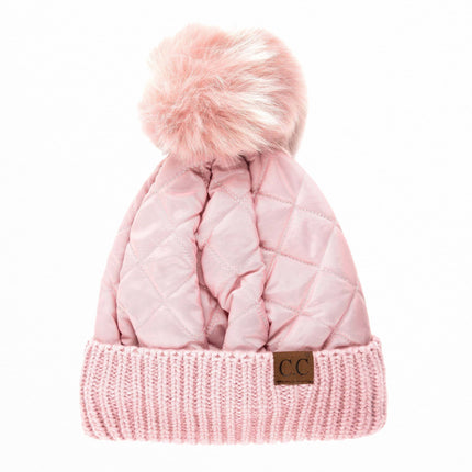CC Quilted Pom Beanie ( HAT-1739 )