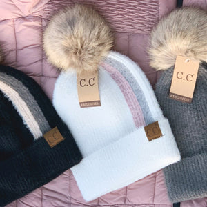 CC Striped Beanie ( HAT-2056 )