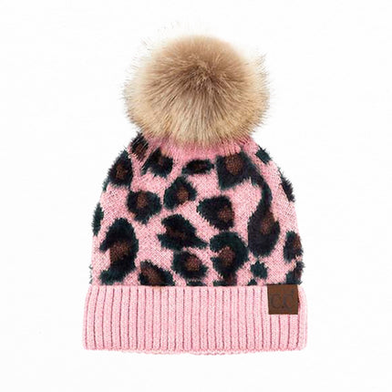 CC Cashmere Like Leopard Beanie ( HAT-2061 )