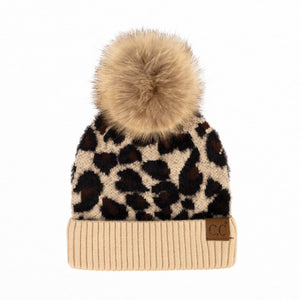 CC Kids Leopard Beanie ( KIDS-2061 ) ( HAT-2061 )