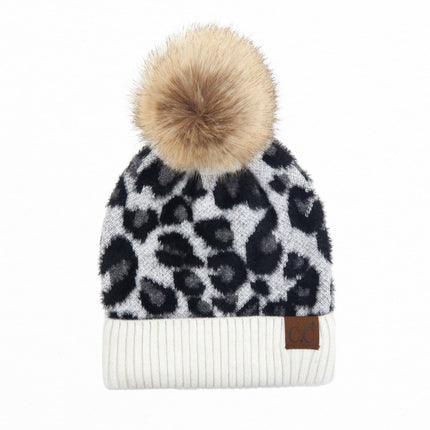 CC Cashmere Like Leopard Beanie ( HAT-2061 )