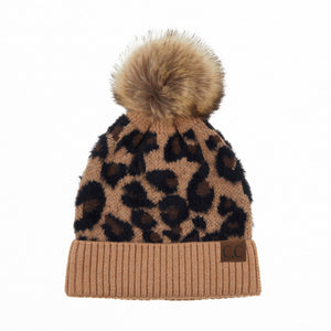 CC Cashmere Like Leopard Beanie ( HAT-2061 )