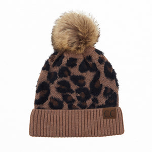 CC Cashmere Like Leopard Beanie ( HAT-2061 )