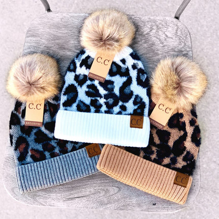 CC Cashmere Like Leopard Beanie ( HAT-2061 )