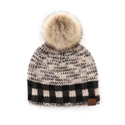 CC Fire Cozy Buffalo Plaid Beanie ( HAT-2083 )