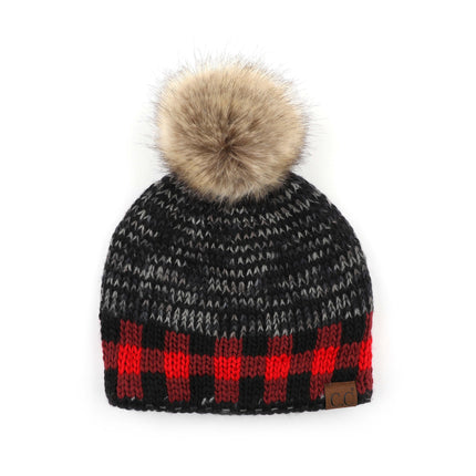 CC Fire Cozy Buffalo Plaid Beanie ( HAT-2083 )