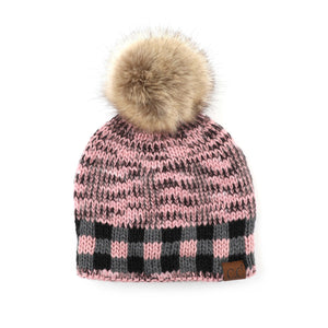 CC Fire Cozy Buffalo Plaid Beanie ( HAT-2083 )