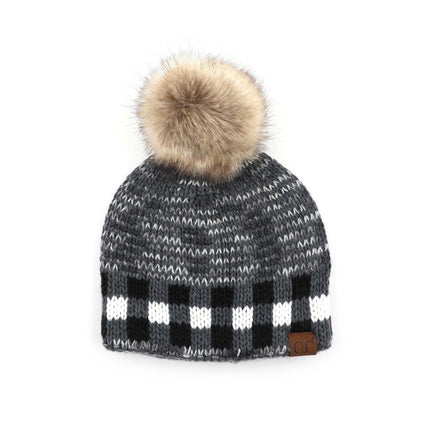 CC Fire Cozy Buffalo Plaid Beanie ( HAT-2083 )