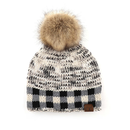 CC Fire Cozy Buffalo Plaid Beanie ( HAT-2083 )