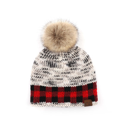 CC Fire Cozy Buffalo Plaid Beanie ( HAT-2083 )