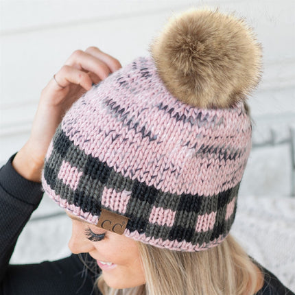 CC Fire Cozy Buffalo Plaid Beanie ( HAT-2083 )