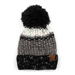 CC Yarn Pom Detailed Beanie ( HAT-2214 )