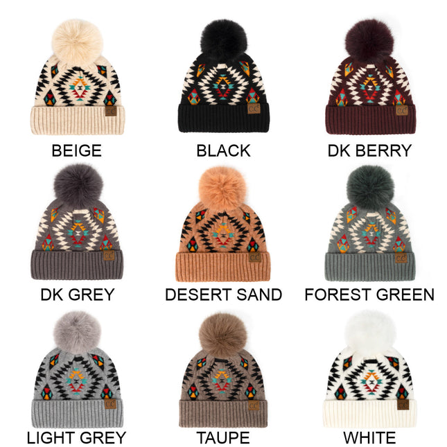 CC Southwest Print Beanie ( HAT-3001 )