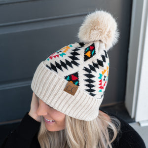 CC Southwest Print Beanie ( HAT-3001 )