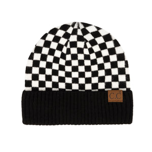 CC Wool Check Pattern Beanie | Anti-Pilling ( HAT-4003 )