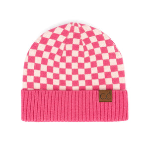 CC Wool Check Pattern Beanie | Anti-Pilling ( HAT-4003 )