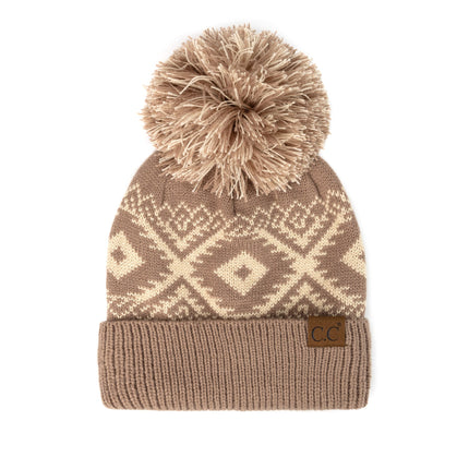 CC Aztec Print Beanie ( HAT-4017 )