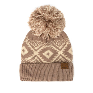 CC Aztec Print Beanie ( HAT-4017 )