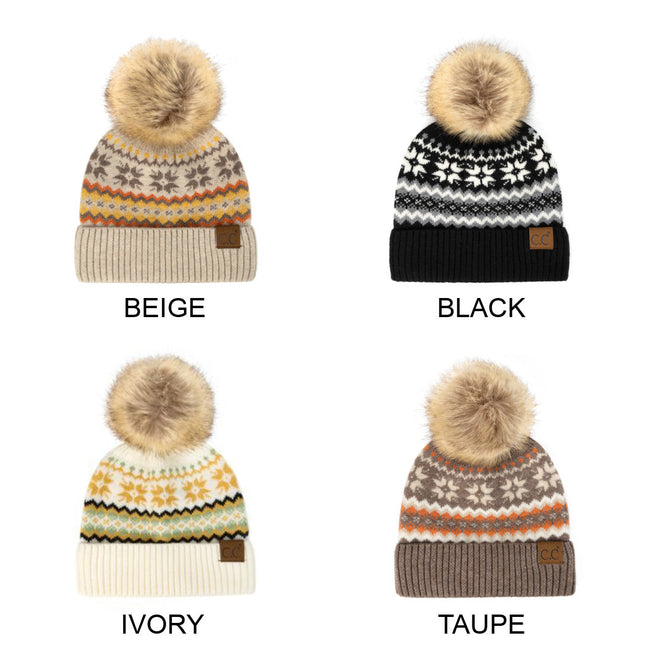 CC Nordic Fair Isle Beanie ( HAT-4029 )