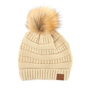 CC Trending Beanie w/ Tan Pom ( HAT-43 )