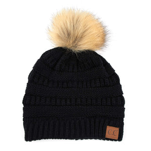 CC Trending Beanie w/ Tan Pom ( HAT-43 )