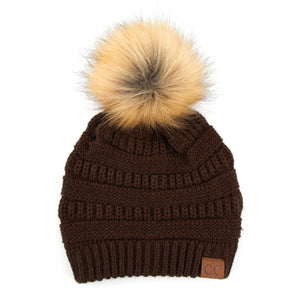 CC Trending Beanie w/ Tan Pom ( HAT-43 )