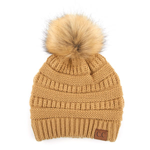 CC Trending Beanie w/ Tan Pom ( HAT-43 )