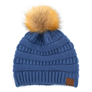 CC Trending Beanie w/ Tan Pom ( HAT-43 )