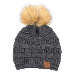 CC Trending Beanie w/ Tan Pom ( HAT-43 )