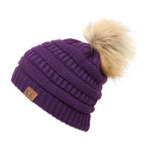 CC Trending Beanie w/ Tan Pom ( HAT-43 )