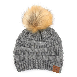 CC Trending Beanie w/ Tan Pom ( HAT-43 )