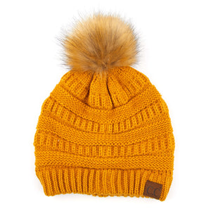 CC Trending Beanie w/ Tan Pom ( HAT-43 )