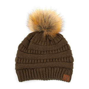 CC Trending Beanie w/ Tan Pom ( HAT-43 )