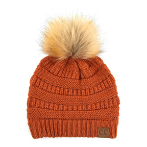 CC Trending Beanie w/ Tan Pom ( HAT-43 )